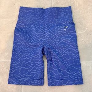 Gymshark Blue Patterned Bike Shorts